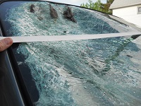 glass shattered on a dodge grand caravan