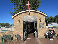 facade of grotto of the sacred heart of the little flower building, image taken by Nancy K Gurish, Editor Your Health And Tech Friend Magazine, A Julialanan Production LLC