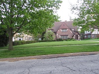 beautiful tudor style home and yard.  Photo taken by Nancy K Gurish, Editor Your Health And Tech Friend Magazine, A Julialanan Production, LLC.