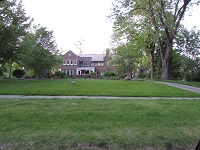 long view front lawn of home house is way in the long distance, Photograph taken by Nancy K Gurish, Editor YHTF Magazine